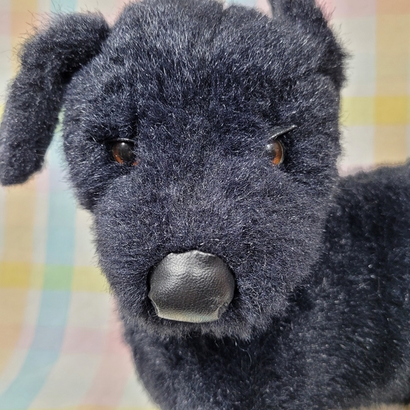 Vintage Applause Black Labrador Dog Pup 1987 Avarti Plush Stuffed Animal Italy - Picture 2 of 9